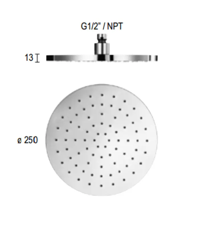 SB Rubinetterie Eco Air shower head with rain effect and water saver Shower head 25 cm matt black metal 1208946742