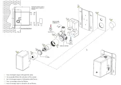 Waterevolution Flow Built-in Shower Thermostat with 2 outlets chrome T132TBB01 with TEC box