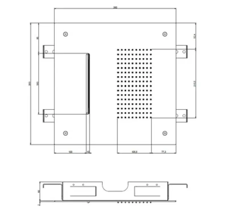 SB Square 316 Built-in Rain Shower with Waterfall 38x38cm - Stainless Steel 1208946994