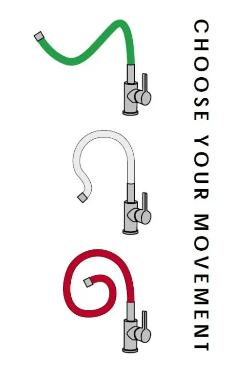 DEMM kitchen tap with swivel spout chrome/black 1208947023