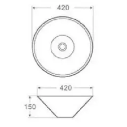 OUTLET Blusani Cera Round sink 42x42x15cm white BS204405