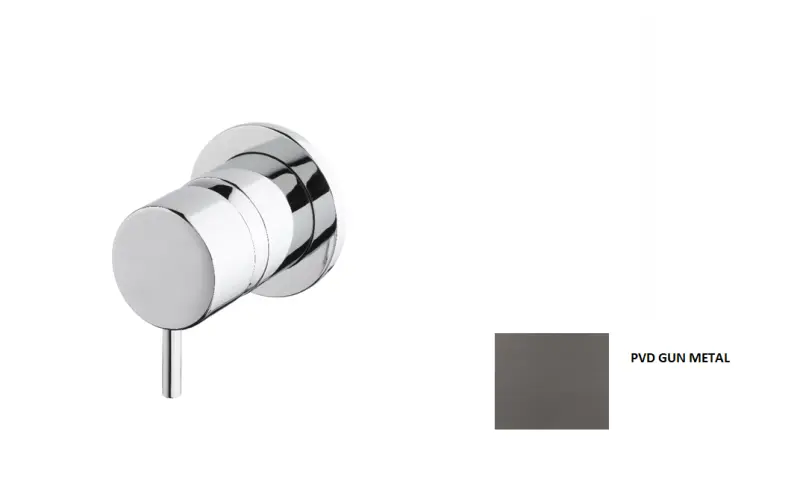 Waterevolution Flow Built-in Mixer Tap PVD Gun Metal 1208952954