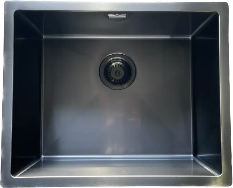 Ausmann Mosel anthracite PVD Gun Metal 50x40 stainless steel sink for undermount, flush-mounted or inset installation 067113