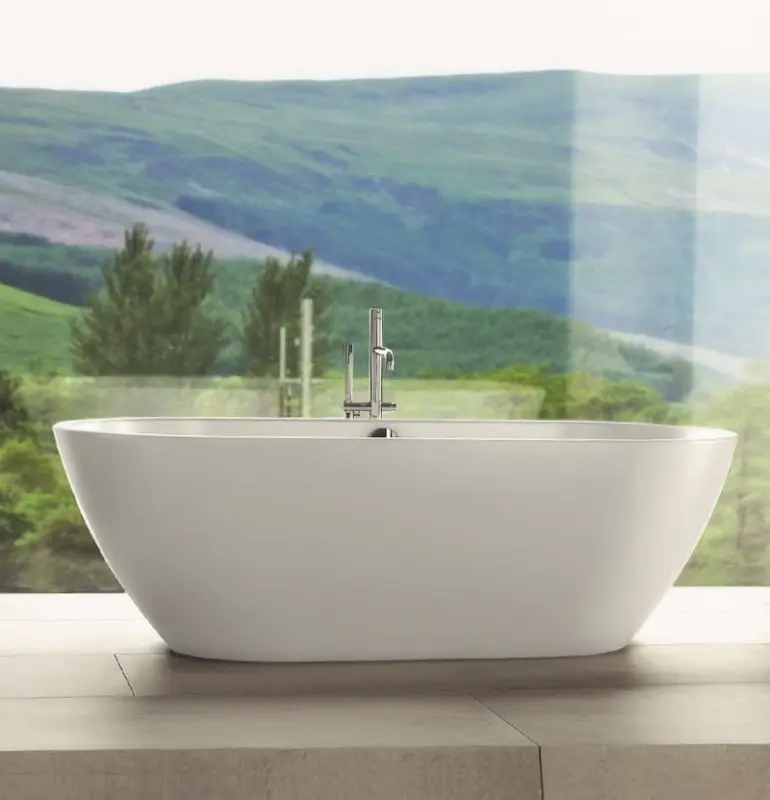 Waterevolution Flow freestanding bath faucet with hand shower chrome T13301