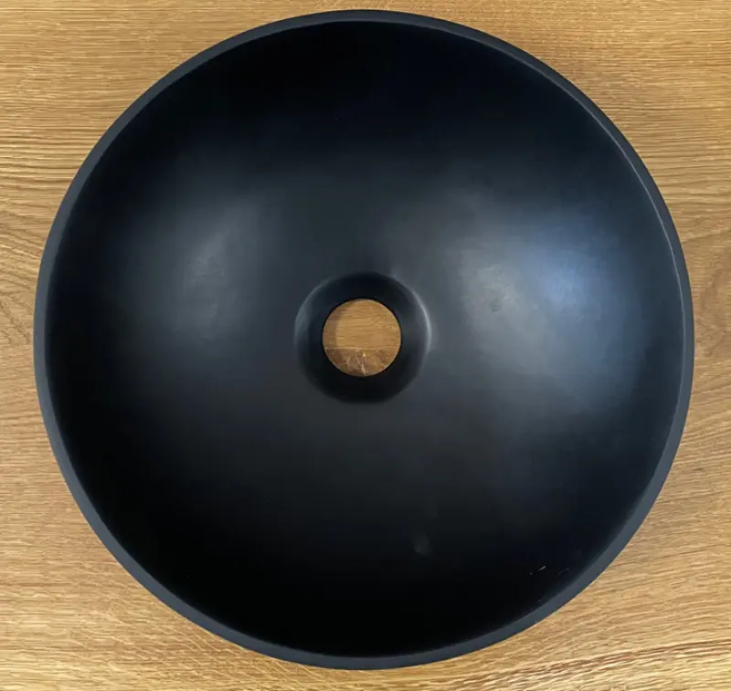 Solid S small washbasin, Solid Surface, round, 30 x 30 x 11 cm, matte black, 1208953271