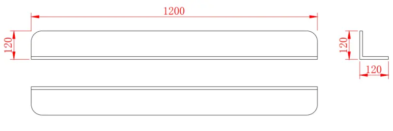 Solid-S Planchet Plank, matte white, shower basket, 120x12 cm, solid surface, includes hidden mounting hardware 1208953449