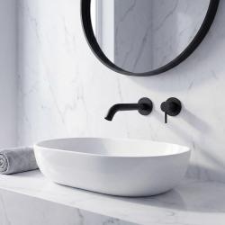 SB Round basin mixer tap, recessed, matt black - 102mm