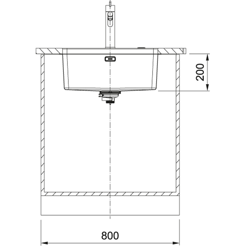 Franke Mythos MYX 110.55 rvs sink 55x40cm undermount 122.0638.200