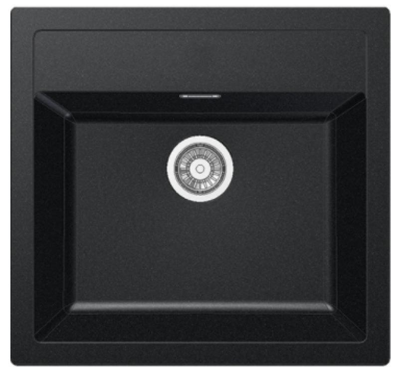 Franke Sirius 2 S2D 610.50 plastic black sink 56x53cm surface-mounted with faucet hole 114.0271.940