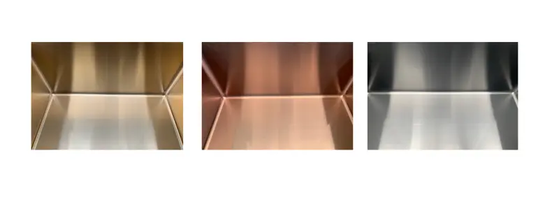 Ausmann Weser stainless steel sink anthracite colour PVD Gun Metal 55x51 with tap holeundermount flush-mounted and inset 067144