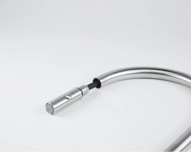 Franke Kitchen tap Eos Neo with spout pull-out spray head completely stainless steel 115.0638.862