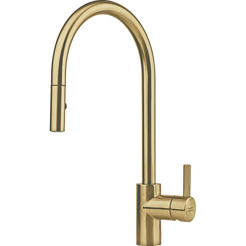 Franke golden Kitchen tap Eos Neo with spout pull-out spray head pvd gold 115.0689.094