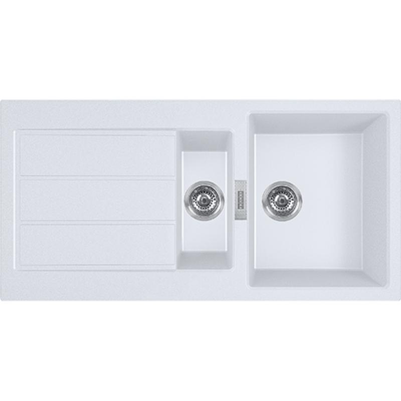Franke Sirius 2 S2D 651 plastic 1.5 one and a half sink with white drip mount 100x50 143.0634.555