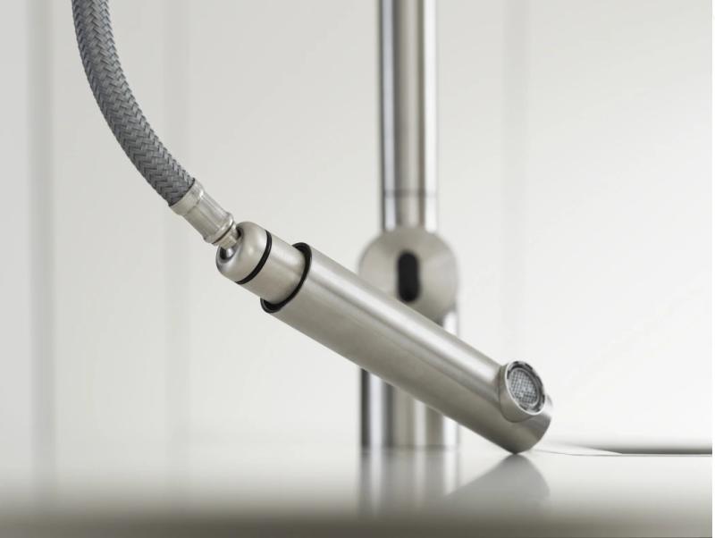 Franke brushed stainless steel sensor Kitchen tap Atlas Neo with pull-out spout stainless steel 115.0625.523