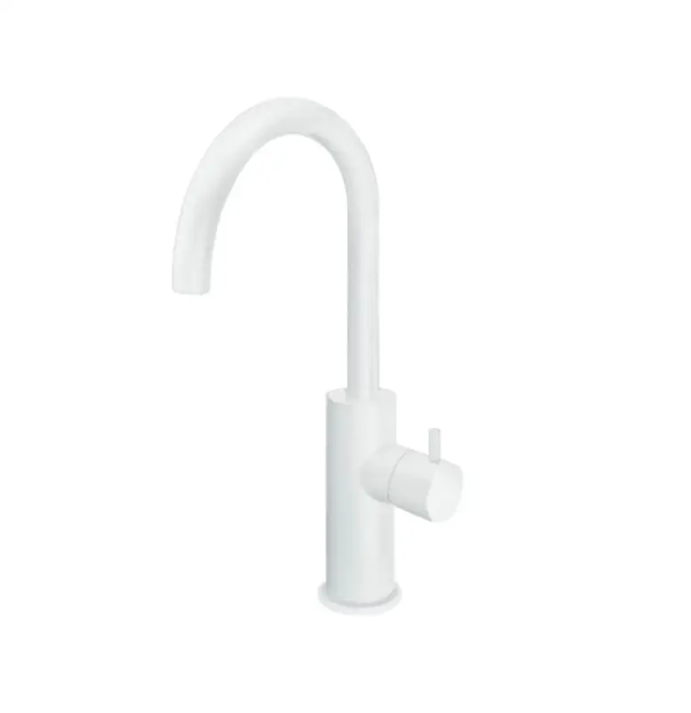 Waterevolution Flow high model washbasin faucet in matte white T1121FUBR
