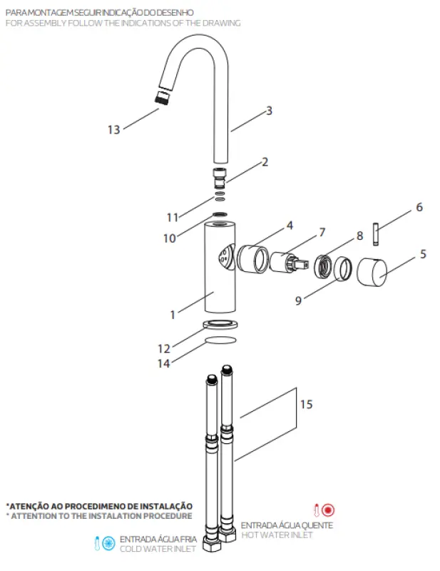 Waterevolution Flow high model washbasin faucet in matte white T1121FUBR