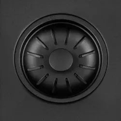 Lorreine black Quartz small sink 17x40cm undermount flush-mount black with black basket strainer 1208953998