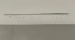 SB Rubinetterie matte white Corian solid surface built-in square rain shower ceiling showerhead 40cm 1208954083