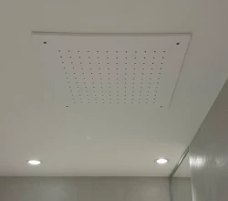 SB Rubinetterie matte white Corian solid surface built-in square rain shower ceiling showerhead 40cm 1208954083