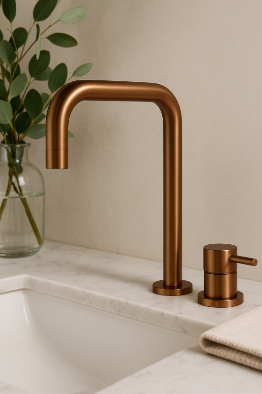 Waterevolution Flow 2-hole sink faucet PVD Brushed Copper T112HCPE