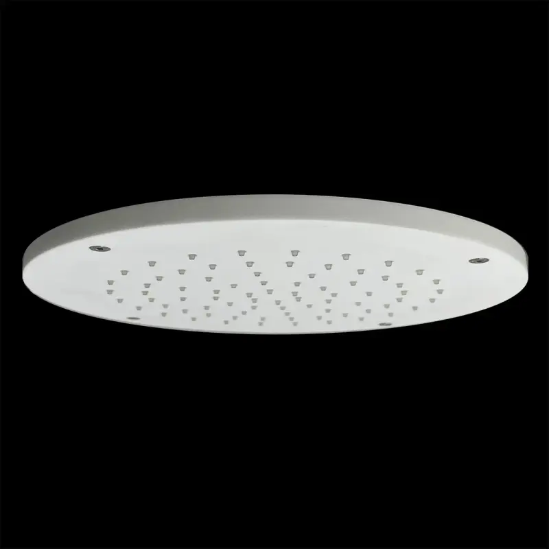 SB Rubinetterie matte white Corian solid surface built-in round rain shower ceiling showerhead 30 cm 1208954156