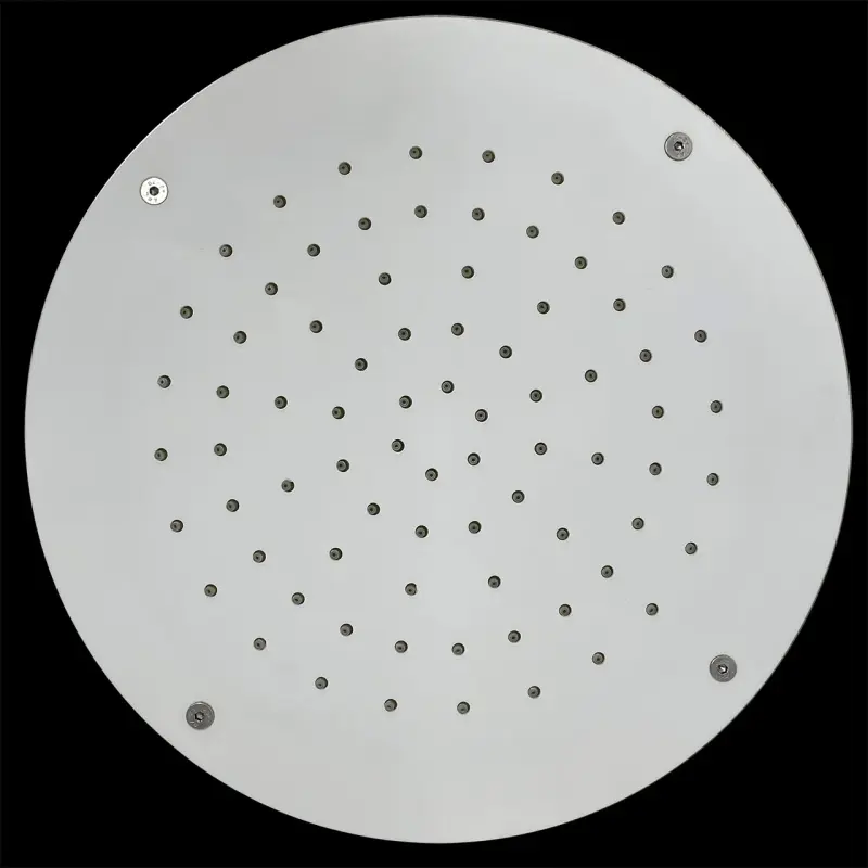 SB Rubinetterie matte white Corian solid surface built-in round rain shower ceiling showerhead 30 cm 1208954156