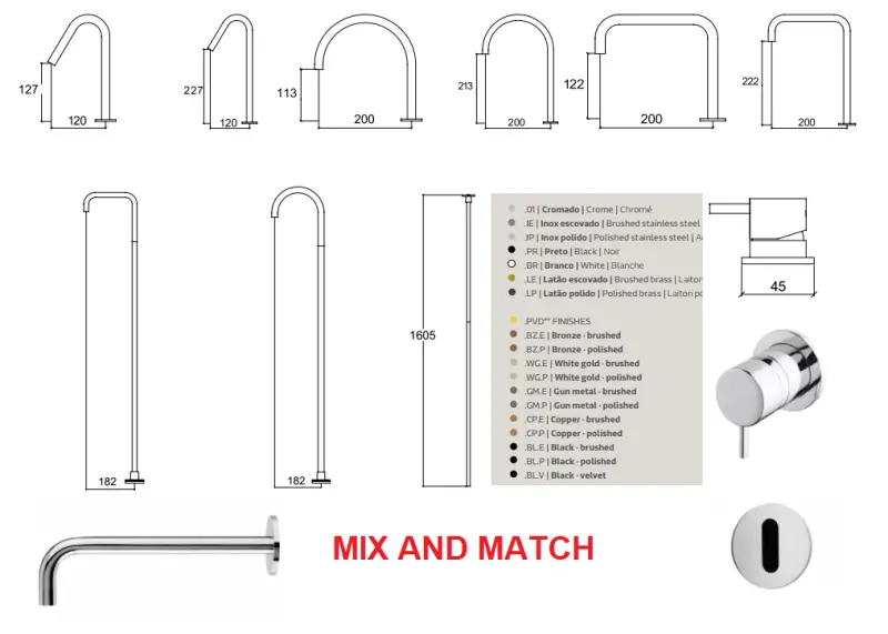 Waterevolution Flow infrared sensor for washbasin, by mains power supply, PVD gun metal T118EEGME