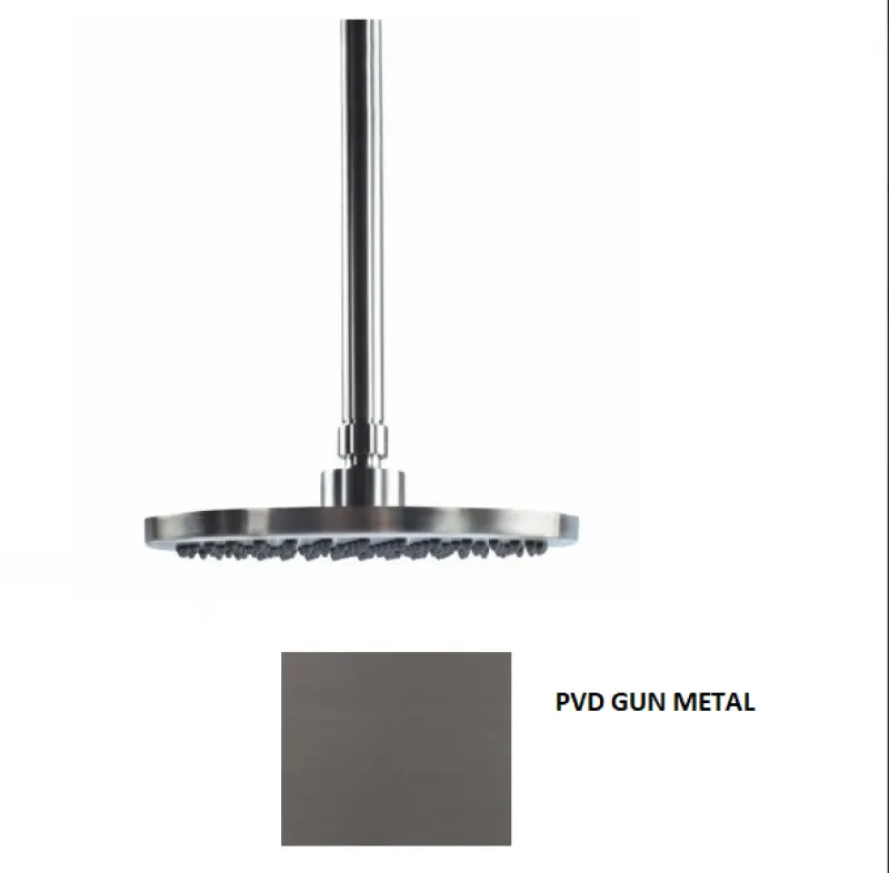 Waterevolution Flow overhead shower 250mm with ceiling connection PVD Gun Metal T164225GME
