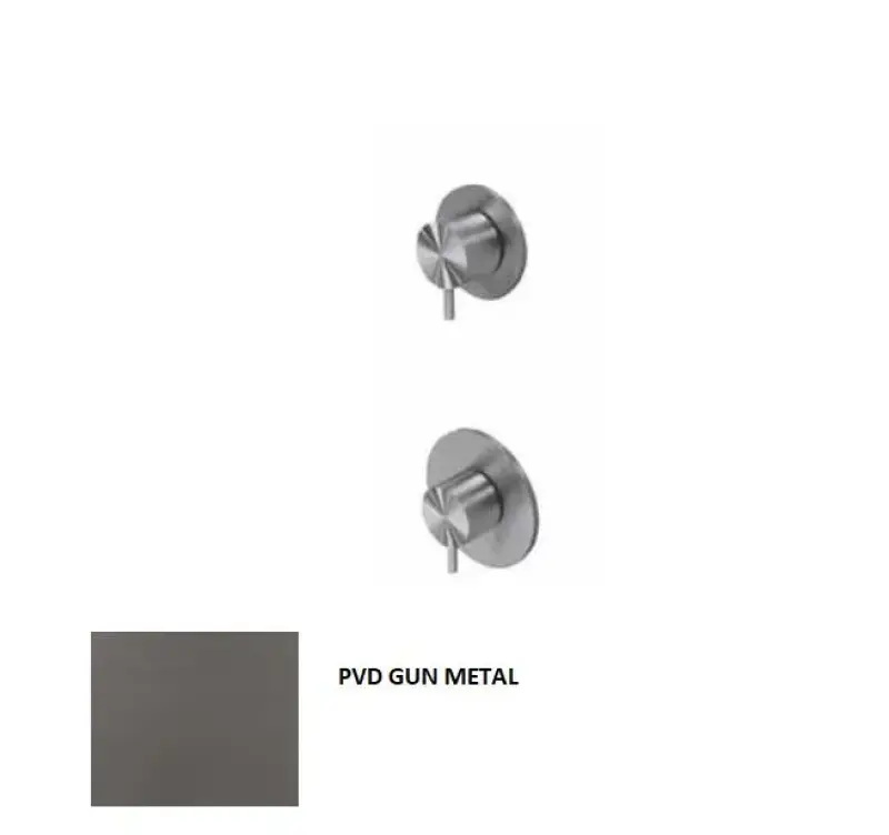 Waterevolution Flow built-in shower thermostat with 1 diverter valve, light gold 1208954644