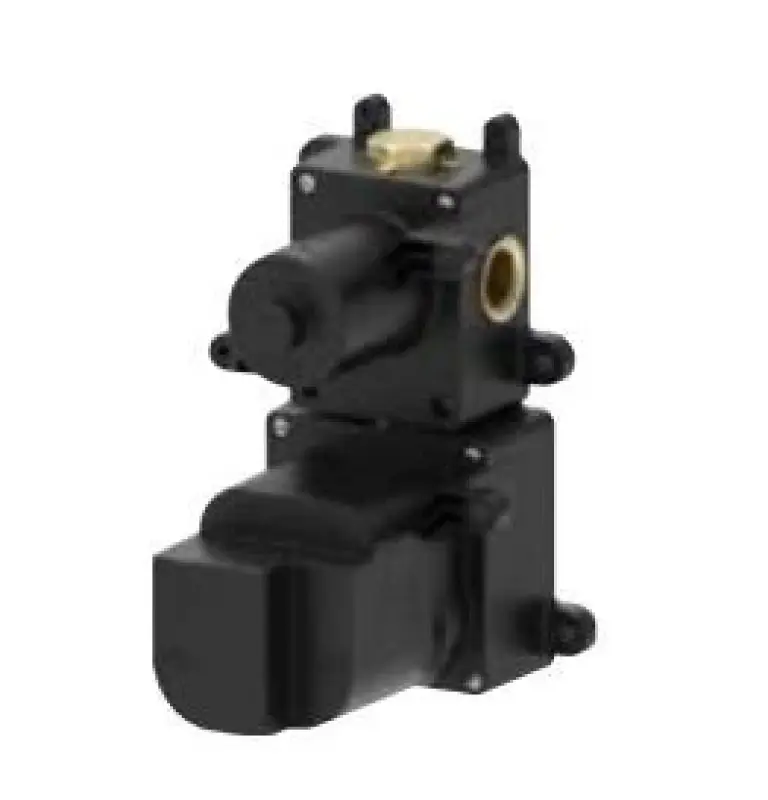 SB AESTHETICS Round concealed thermostatic mixer with 2 outlets / shut-off and diverter valve, matt black 1208954916