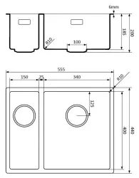 Lorreine White Quartz 1.5 one and a half bowl sink 1534cm undermount flush-mounted white with white basket strainer 1208955083