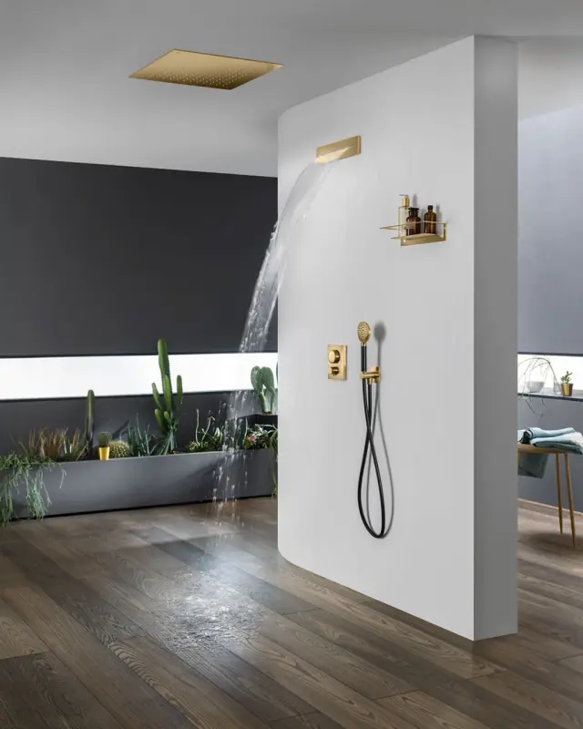 SB Square 316 Built-in Rain Shower 50x50cm PVD Gold 1208955322