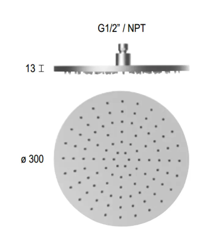 SB Round 316 rain shower head 30cm PVD gold 1208955345