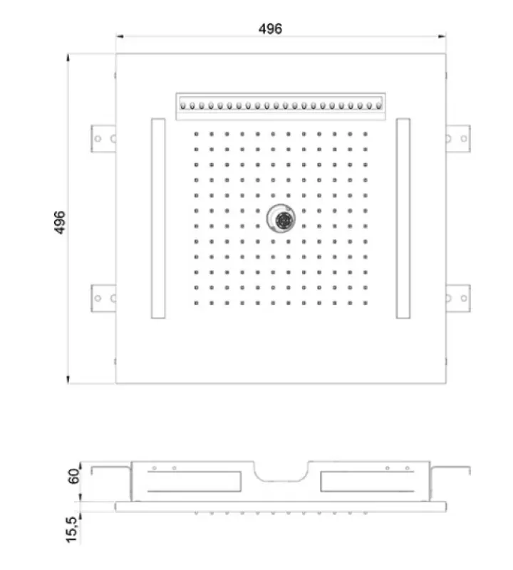 SB Wire-Twist Rain Shower Built-In with Chromotherapy Lighting PVD Copper 1208955380