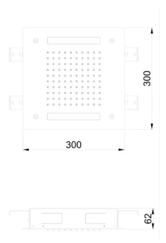 SB Easy Chromotherapy Built-in Rain Shower 30x30cm matte white 1208955429