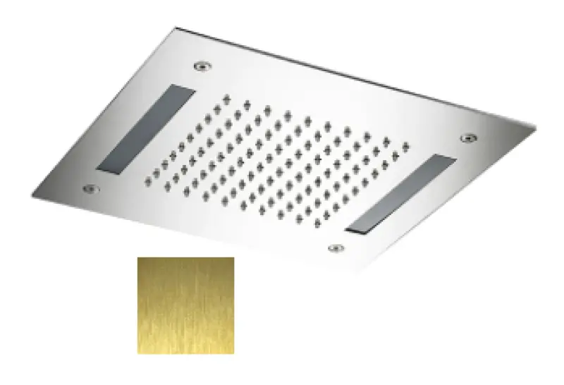 SB Easy  Recessed rain shower 30x30cm PVD Gold with lighting 1208955442