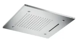 SB Chromotherapy built-in rain shower with 3 spray types 50x50 cm fully stainless steel 1208955444
