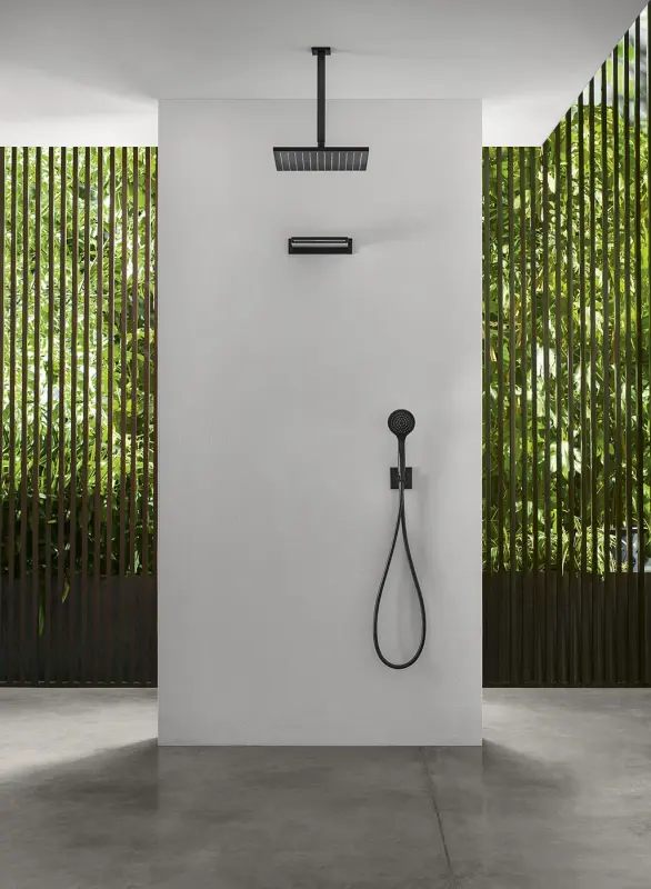 SB Rubinetterie Rain Shower Eco Air water-saving square rain shower matte white 20x20cm 1208955527