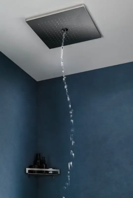 SB Rain Shower with Twist Spray 38cm Square Matte White 1208955629