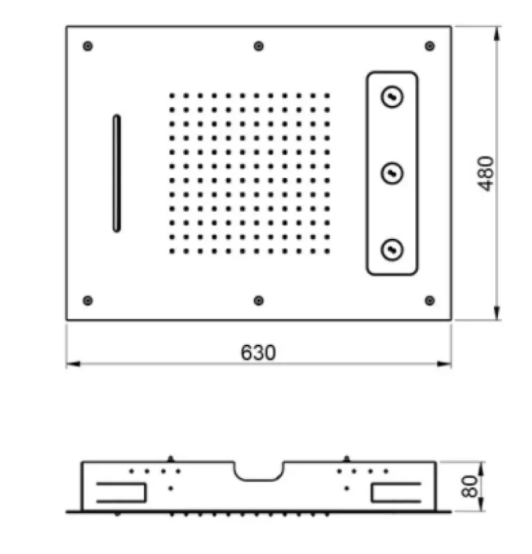 SB Spin Temptation Built-in Rain Shower 3-jet PVD Gold 1208955692