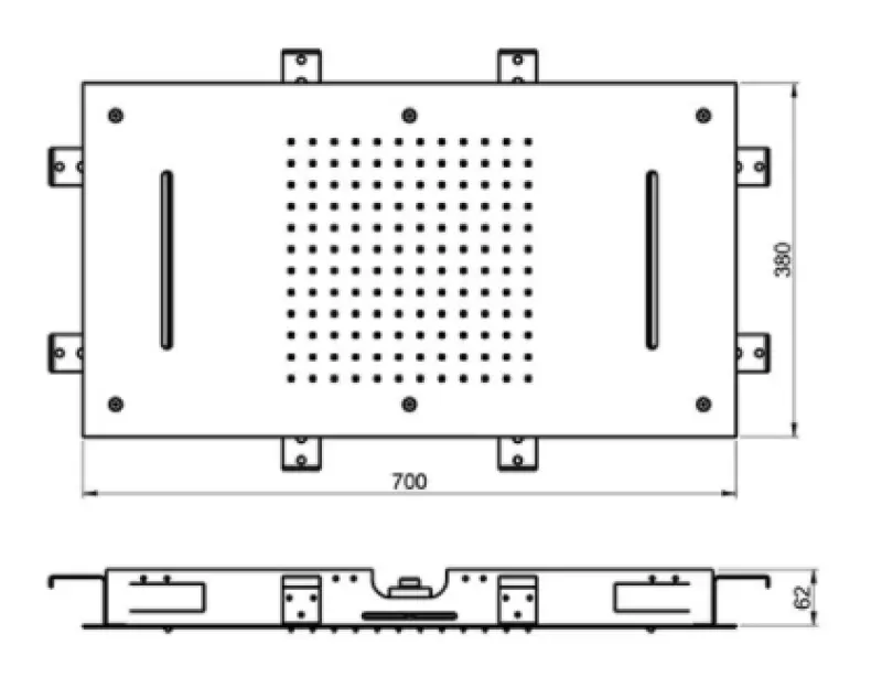 SB Temptation XXL Built-in Rain Shower Rectangular 2-jet Full Stainless Steel 1208955698