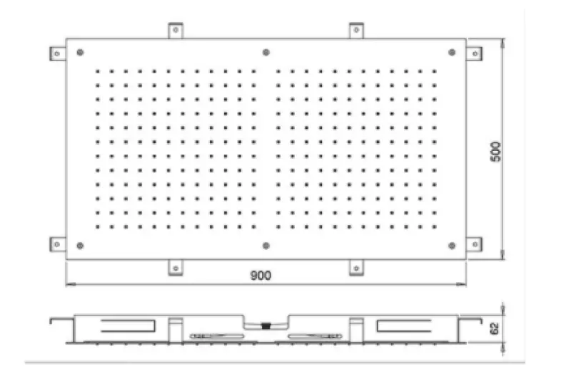 SB Temptation Built-in Rectangular Rain Shower 900x500mm Matte White 1208955712
