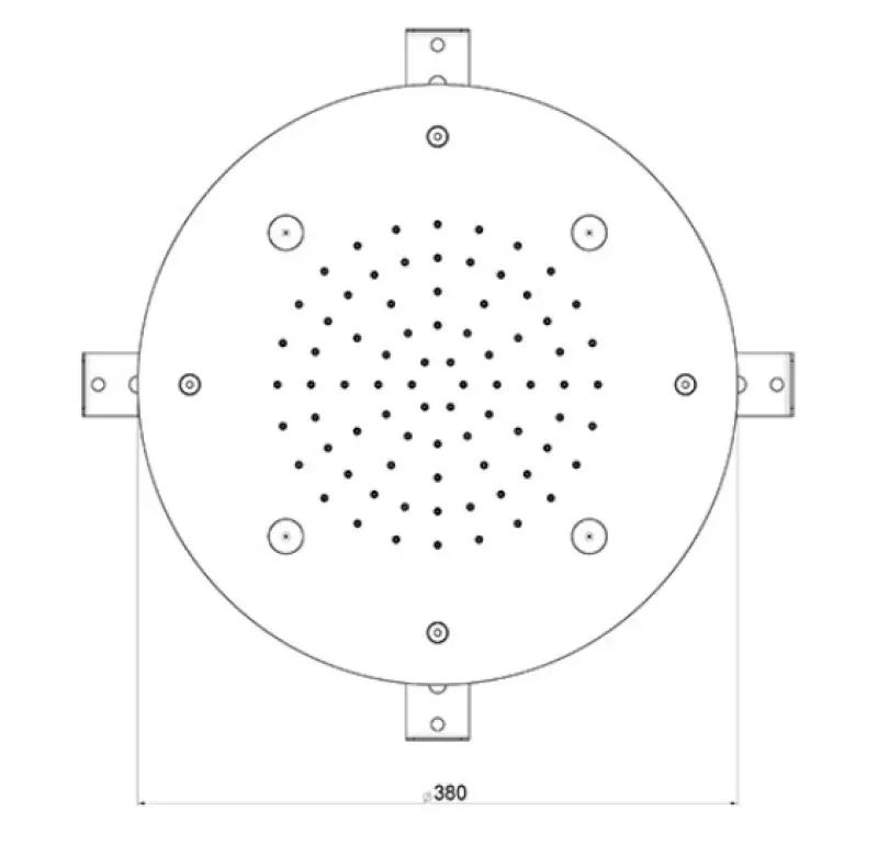SB Round Mist Built-in Rain Shower Matte Black 1208955788