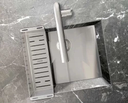 Lorreine 52WT worktop stainless steel sink 52x42cm for installation in ceramic or natural stone 1208956292
