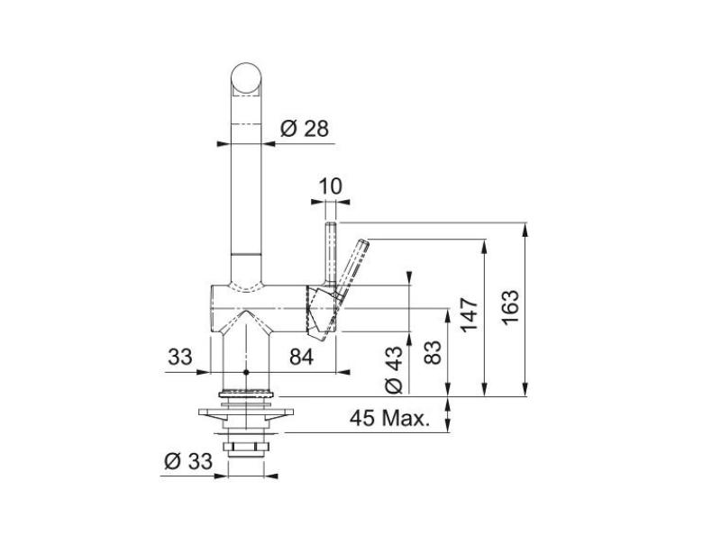 Franke Active L Kitchen tap matt black with swivel spout 115.0653.371
