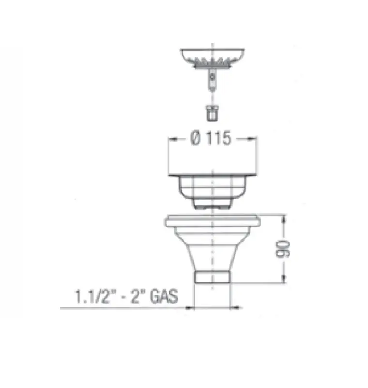 PB classic bronze drain set for a kitchen sink and basket strainer bronze lockable 1208956475