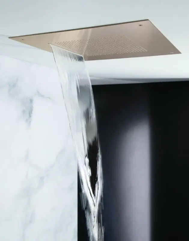 SB Square 316 Built-in Rain Shower Velvet Temptation and Waterfall Brushed PVD Copper 1208956751