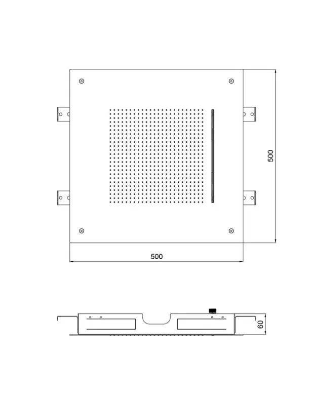 SB Square 316 Built-in Rain Shower Velvet Temptation and Waterfall Brushed PVD Black 1208956754