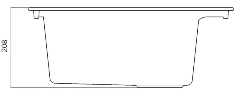 Sand cream inset sink 58x53cm with tap hole bench with stainless steel plug 1208956773