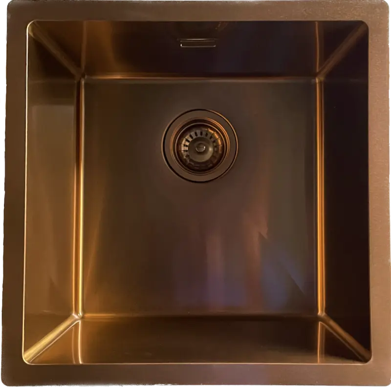 Ausmann Turt copper sink PVD NANO Copper 40x40 undermount flush-mounted and inset 1208956945